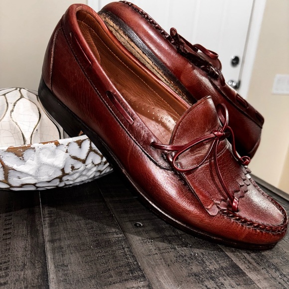 Allen Edmonds Alameda Kiltie Tie Loafer Calf Leather Chili SZ 9   Made in USA - Picture 6 of 10